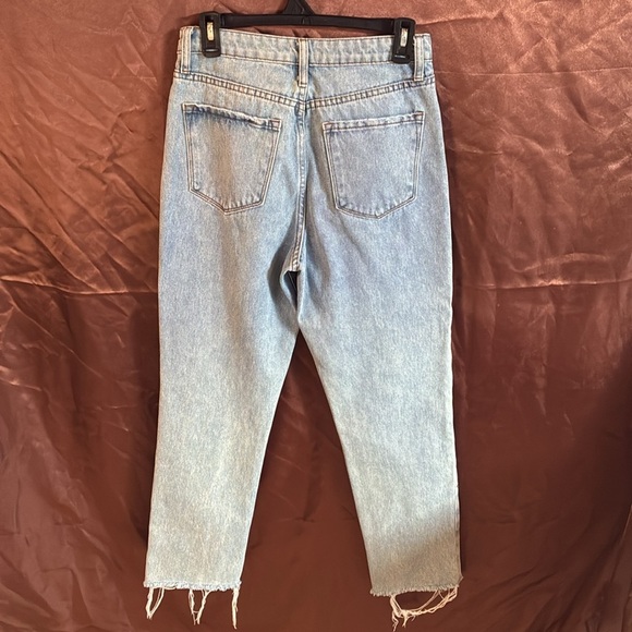 Simple Society Y2K light wash distressed stars rhinestones high rise jeans 5/27 - Picture 3 of 16